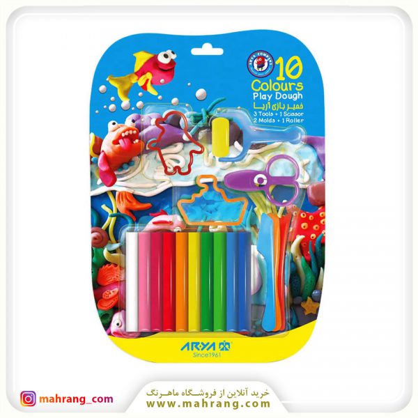 خمیر بازی 10 رنگ آریا